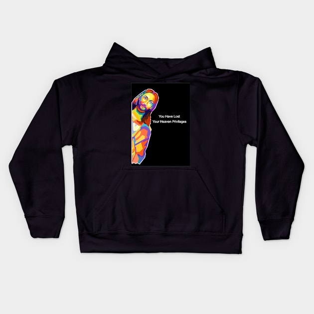 Meme Jesus Pop Art Kids Hoodie by Zet Art